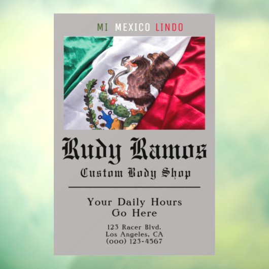 Geschäftsfenster für mexikanische Flaggen und Ansc Fensteraufkleber (Blatt 3)