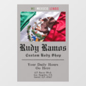 Geschäftsfenster für mexikanische Flaggen und Ansc Fensteraufkleber (Blatt)