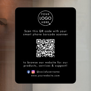 Geschäftsfensterfolie   QR-Code-Vinyl-Aufkleber-Sc Fensteraufkleber