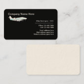 Geschäftsflugzeug-Transport-Logo-Entwurf Visitenkarte (Vorne/Hinten)