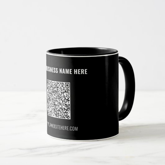 Geschäftsfördernder gebrandeter QR-Code-Kaffeebech Tasse (VorderseiteRechts)