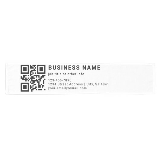 Geschäftsfördernder QR-Code Kurzer Tischläufer (Horizontal)