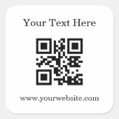 Geschäftsfördernder QR-Code Quadratischer Aufkleber (Vorderseite)