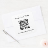 Geschäftsfördernder QR-Code Quadratischer Aufkleber (Umschlag)