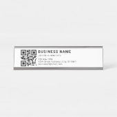 Geschäftsfördernder QR-Code Schreibtischnamensplakette (Vorderseite )