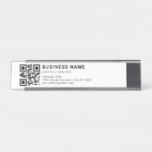Geschäftsfördernder QR-Code Schreibtischnamensplakette (Vorderseite )
