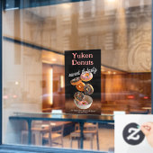 Geschäftsförderung für individuelle Donut-Shops Fensteraufkleber (Café-Fenster)