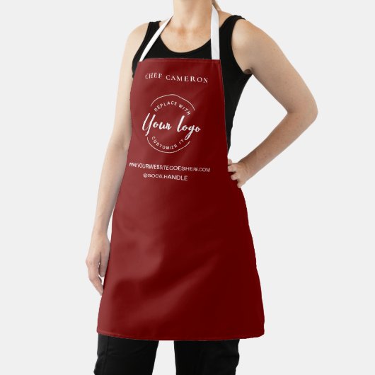 Geschäftsförderung mit personalisiertem Logo in RO Schürze (InSitu)