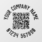 Geschäftsförderung mit QR-Code Fensteraufkleber (Blatt)