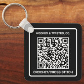 Geschäftsförderungs-QR-Code Schlüsselanhänger (Vorderseite)