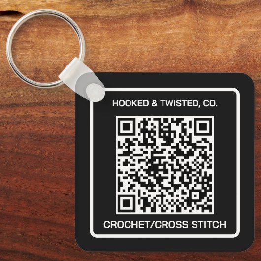 Geschäftsförderungs-QR-Code Schlüsselanhänger (Vorderseite)