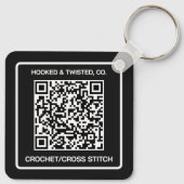 Geschäftsförderungs-QR-Code Schlüsselanhänger (Rückseite)