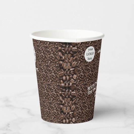 Geschäftsförderungslogo & Name Pappbecher (Rechts)