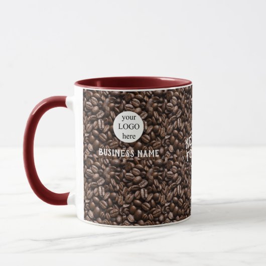Geschäftsförderungslogo & Name Tasse (Links)