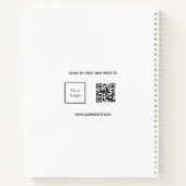 Geschäftsfoto-Logo weißes Team-QR-Code Notizblock (Rückseite)