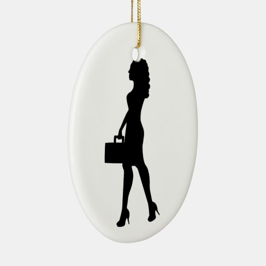 Geschäftsfrau Keramik Ornament (Rechts)