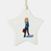 Geschäftsfrau - leicht/blonde keramik ornament (Rechts)