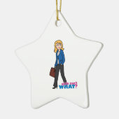 Geschäftsfrau - leicht/blonde keramik ornament (Links)