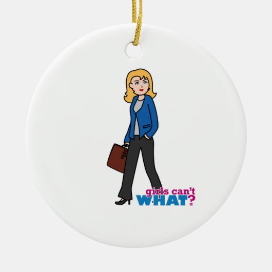 Geschäftsfrau - leicht/blonde keramikornament (Vorne)