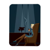 Geschäftsfrau Rauchen Auto Magnet (Vertikal)