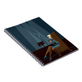 Geschäftsfrau-rauchende Zigarre Notizblock (Rechte Seite)