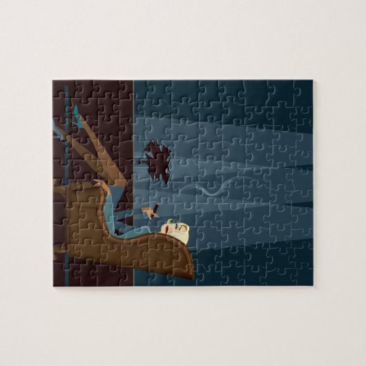 Geschäftsfrau-rauchende Zigarre Puzzle (Horizontal)