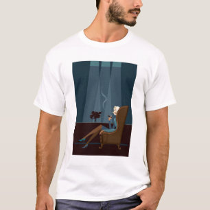 Geschäftsfrau-rauchende Zigarre T-Shirt