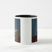 Geschäftsfrau-rauchende Zigarre Tasse (Zentrum)