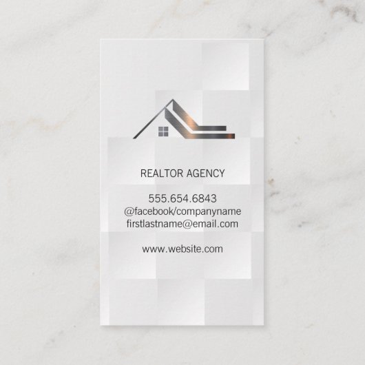 Geschäftsfrau | Real Anwesen Logo Visitenkarte (Rückseite)