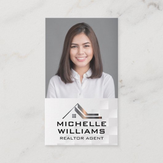 Geschäftsfrau | Real Anwesen Logo Visitenkarte (Vorderseite)