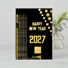 Geschäftsfreudiges New Year 2026-Logo für den städ Folien Feiertagskarte