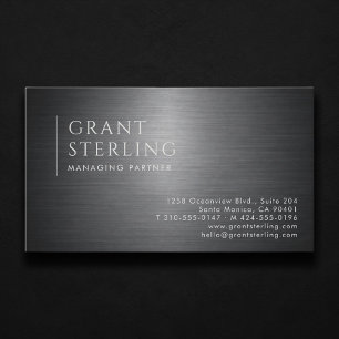 Geschäftsführender Partner Metallic Professional Visitenkarte