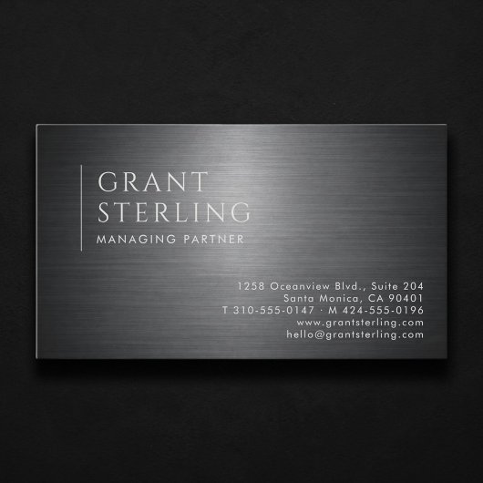 Geschäftsführender Partner Metallic Professional Visitenkarte