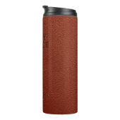 Geschäftsführer Brown Vegan Leather Thermosbecher (Nach rechts gedreht)