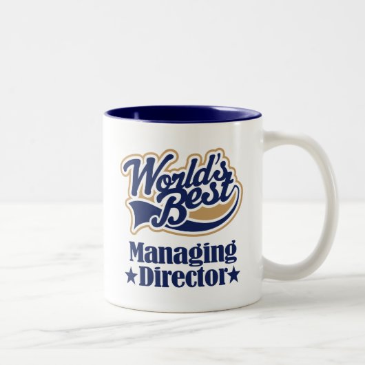 Geschäftsführer Geschenk für (Welten gut) Zweifarbige Tasse (Rechts)
