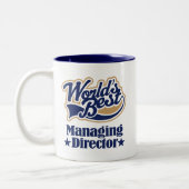 Geschäftsführer Geschenk für (Welten gut) Zweifarbige Tasse (Links)