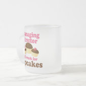 Geschäftsführer (lustiges) Geschenk Mattglastasse (Vorderseite Links)