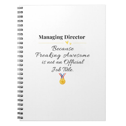 Geschäftsführer Notizblock (Vorderseite)