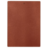 Geschäftsführer Personalisiert Brown Vegan Leather Klemmbrett (Rückseite)