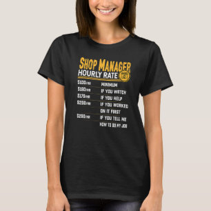 Geschäftsführer Stundenzahlshop-Direktor T-Shirt