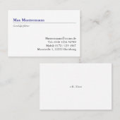 geschäftsführer Visitenkarte (Vorne/Hinten)