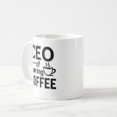 Geschäftsführer von Running on Coffee Funny Office Kaffeetasse (Vorderseite Links)