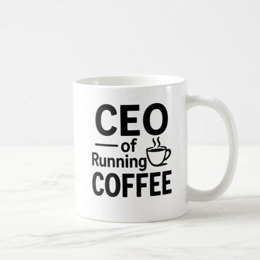 Geschäftsführer von Running on Coffee Funny Office Kaffeetasse (Rechts)