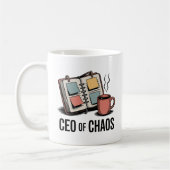 Geschäftsführerin des Chaos | Mutter-Multitasking- Kaffeetasse (Links)