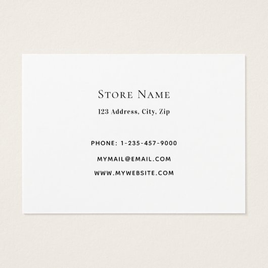 Geschäftsgalerie danke Ihnen für den Einkauf (Rückseite)