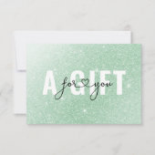 GESCHÄFTSGESCHENKZERTIFIKAT | Grüner Glitzer (Vorderseite)