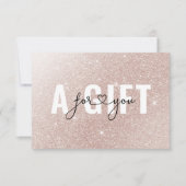 GESCHÄFTSGESCHENKZERTIFIKAT | Rosegold Glitzer (Vorderseite)