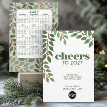 Geschäftsgrüße mit Kalender und Logo für 2024