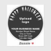 GeschäftsHalloween-Gruß auf Black Round Vinyl Aufkleber (Blatt)