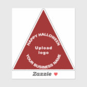 GeschäftsHalloween-Gruß auf Red Triangle Vinyl Aufkleber (Blatt)